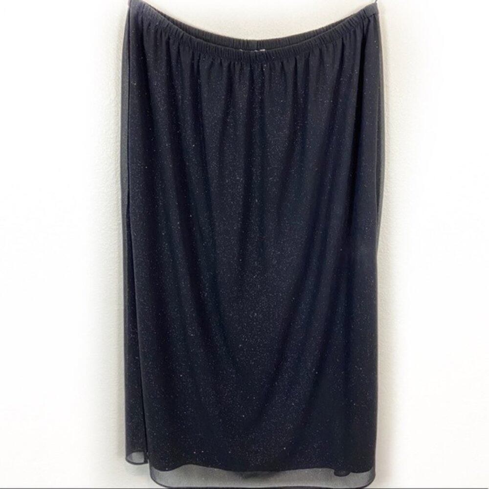 J.R. Nites Woman Vtg Glitter Sheer Skirt sz 30W